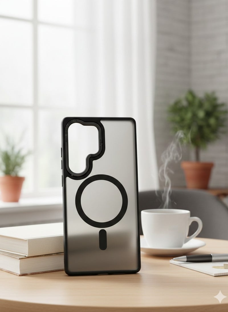 Grace Magnetic case for Samsung Galaxy S25 Ultra - Black Transparent - Protective Cover - Image 1